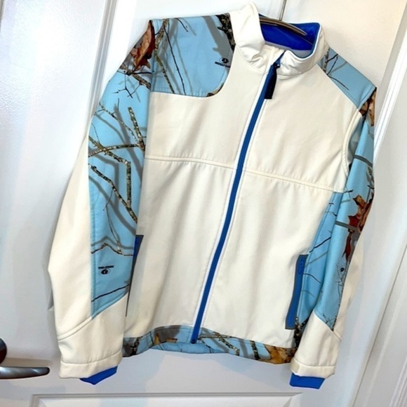 MOSSY OAK | Women’s Nature Lovers Pattern Full Zip Collared White Jacket Size M - Picture 6 of 10